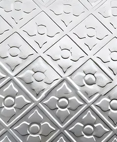 Purple flower metal sheet embossing pattern