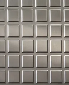 Checkered metal sheet embossing pattern