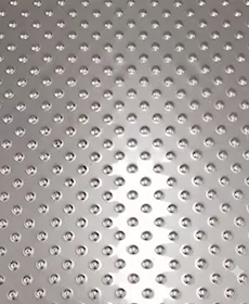 Dot metal sheet embossing pattern
