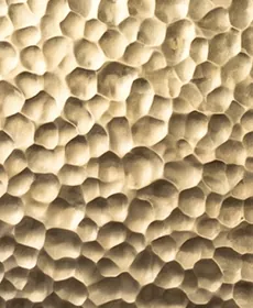 Hammered metal sheet embossing pattern