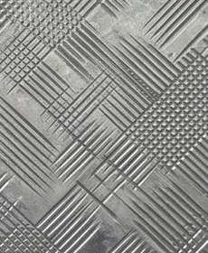 Geometric metal sheet embossing pattern