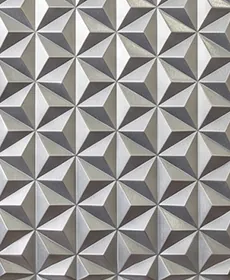 Geometric metal sheet embossing pattern