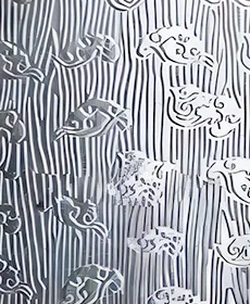 Clouds&wood metal sheet embossing pattern