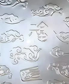 Blessing &clouds metal sheet embossing pattern