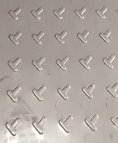 T-Shaped metal sheet embossing pattern